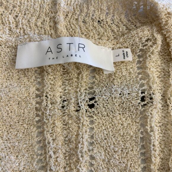 ASTR the Label Wrap Front Pointelle
Sweater in Cream - Picture 2 of 5